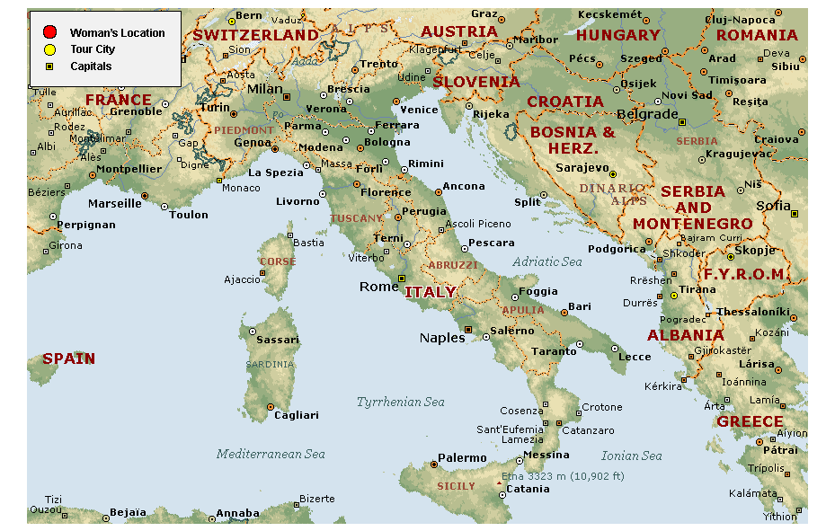 Our Tour's Map